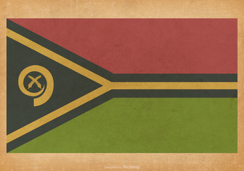 Vanuatu Flag on Grunge Background - Kostenloses vector #427291